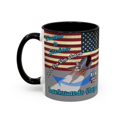 shoot for the stars - Accent Mug (grey)