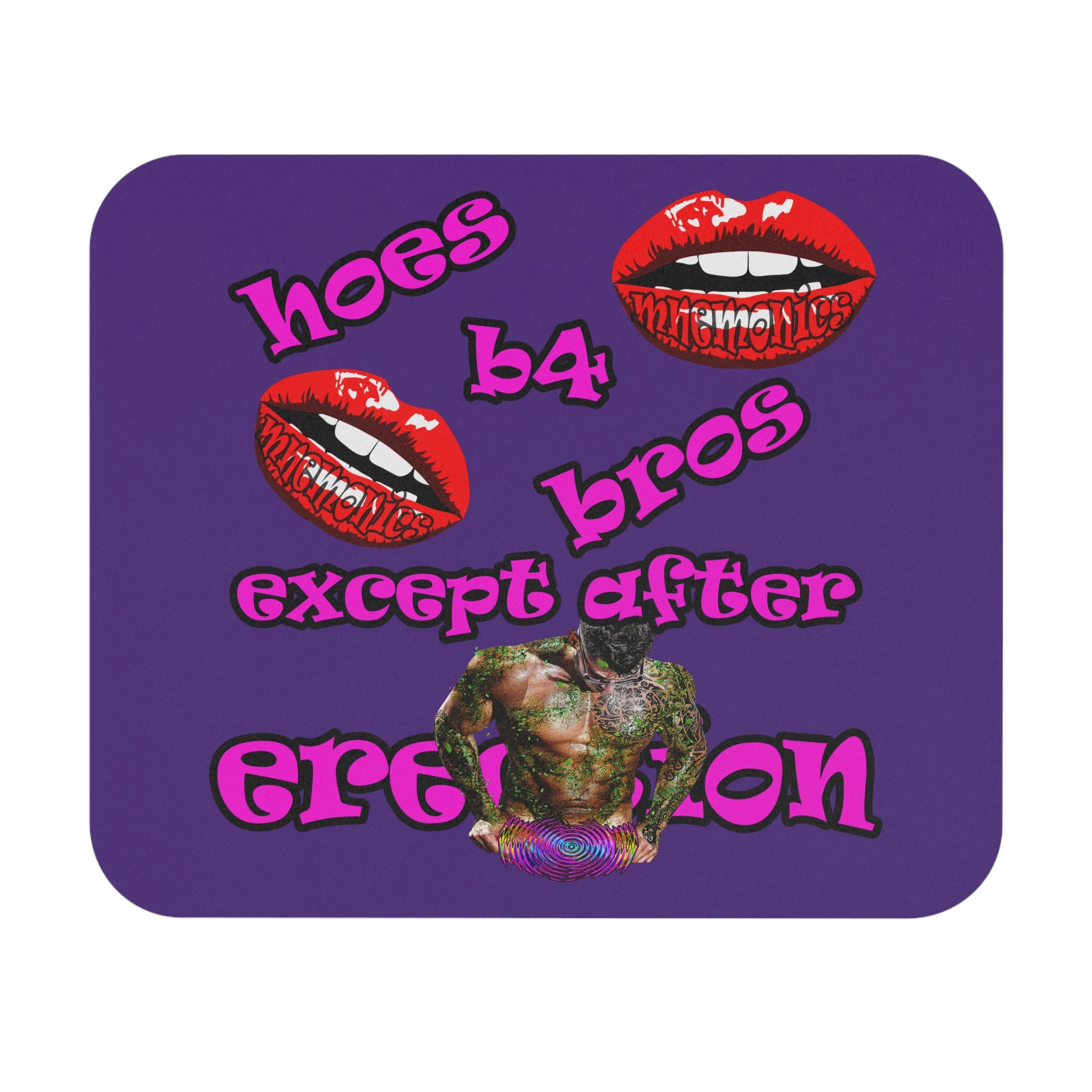 hoes b4 bros - Mouse Pad (Rectangle) (purple)