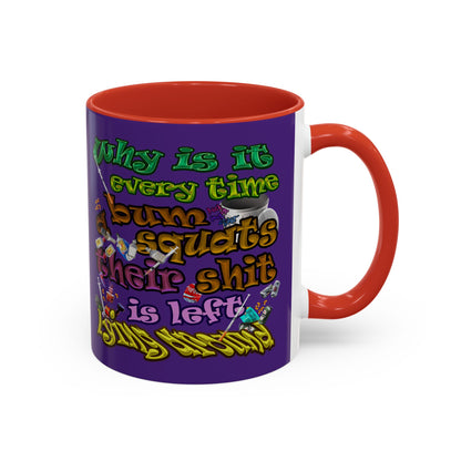 the bum's shit - Accent Mug (purple)