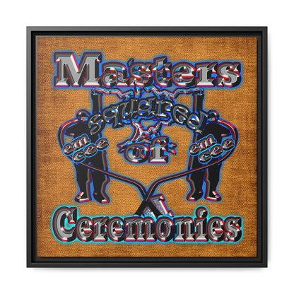 em cee squared - framed canvas art (brown papyrus)
