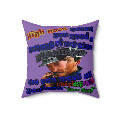 high noon - Spun Polyester Square Pillow - (light purple)