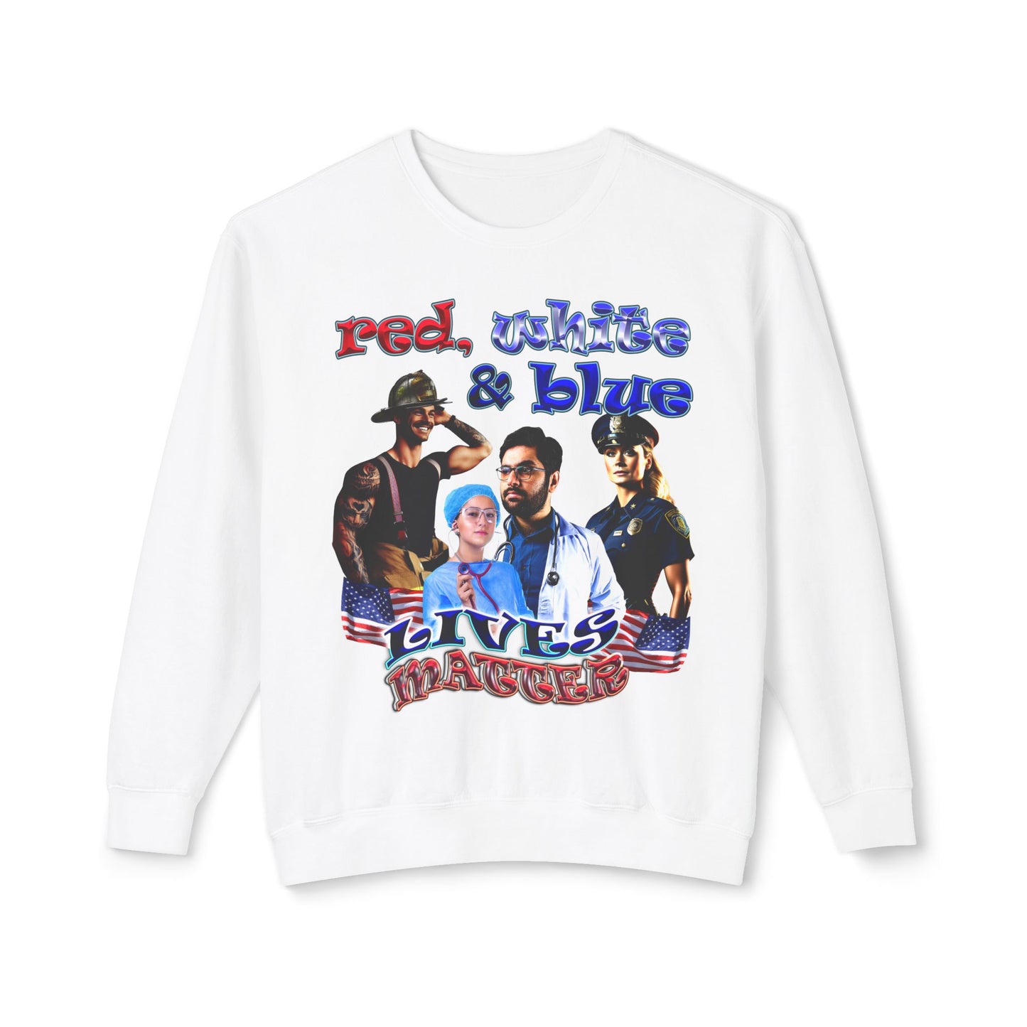 rw&b lives matter - Unisex Lightweight Crewneck Sweatshirt