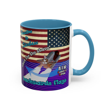 shoot for the stars - Accent Mug (purple wave)