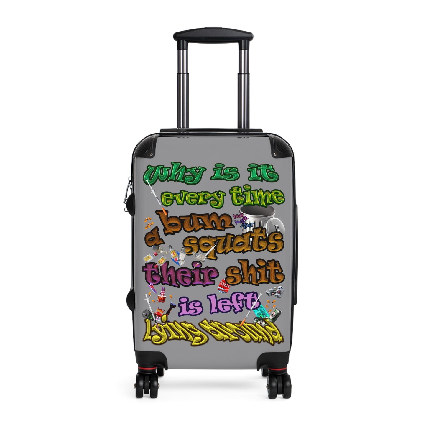 the bum's shit - Suitcase (grey)
