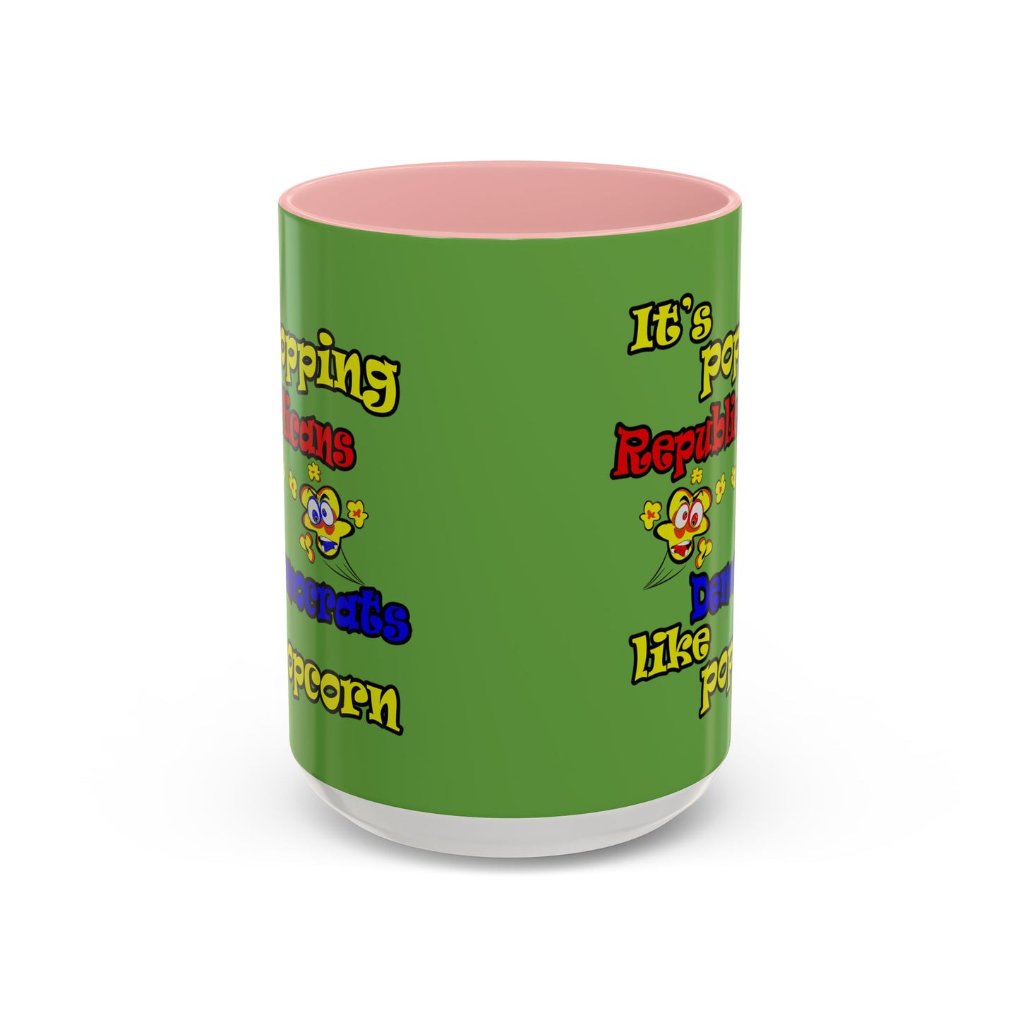 popping like popcorn - Accent Mug (green)