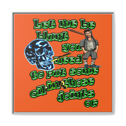 og - framed canvas art (orange)