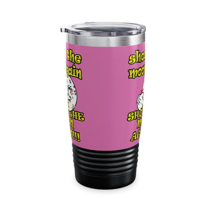 shoot the moon again - Ringneck Tumbler, 20oz (light pink)