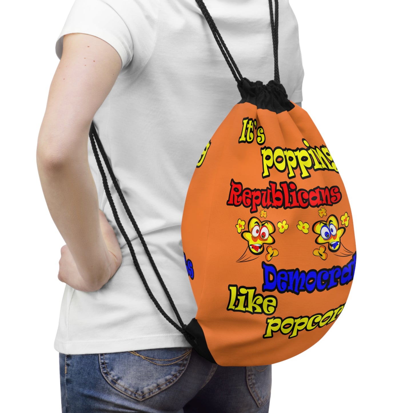 popping like popcorn - Drawstring Bag (crusta)
