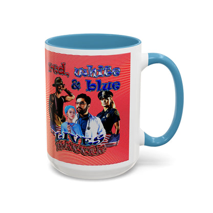 rw&b lives matter - Accent Mug (yellow-orange wave)