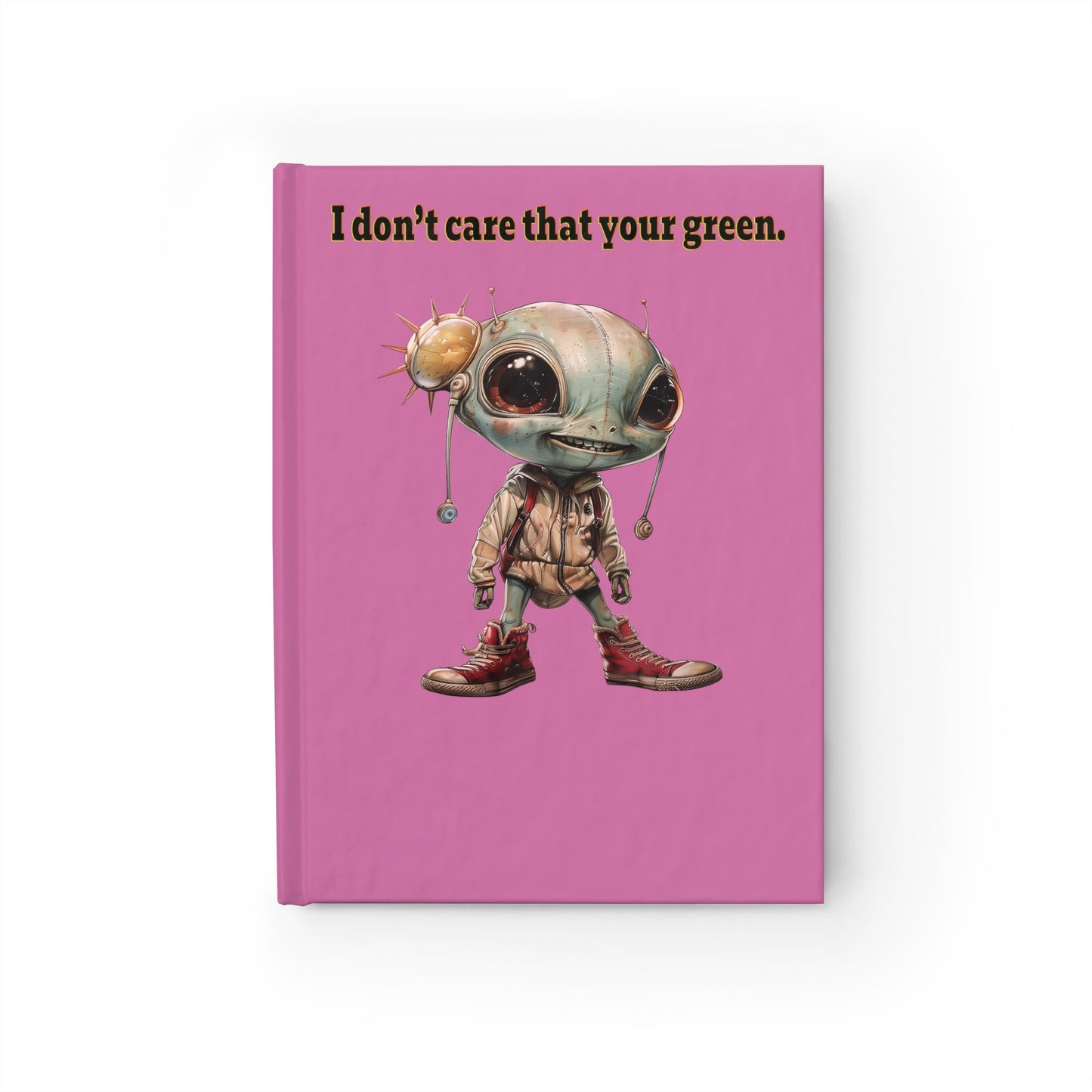 I don't care that your green - journal-blank (light pink)
