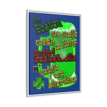 celtics logo - framed canvas art (dark blue)