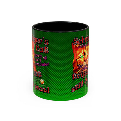 schrodinger's cat - Accent Mug (logo green)