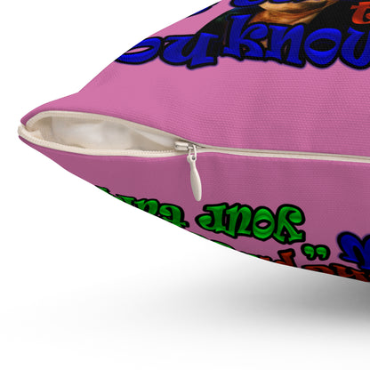 high noon - Spun Polyester Square Pillow - (light pink)