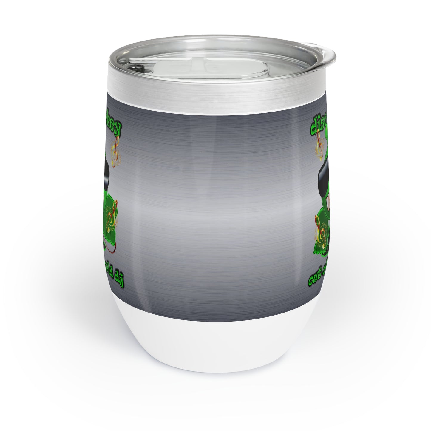 disc jockey - Chill Wine Tumbler (brushed nickel)