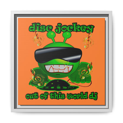 disc jockey - framed canvas art (crusta)