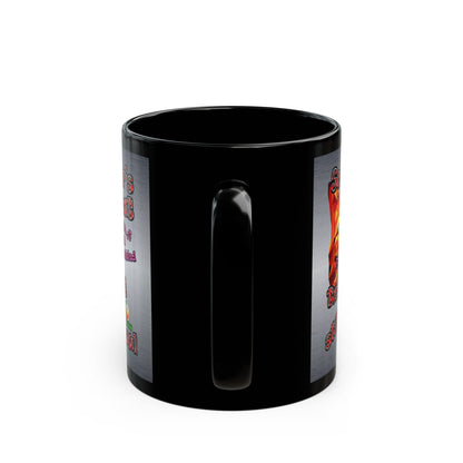 schrodinger's cat - Black Mug (brushed nickel)