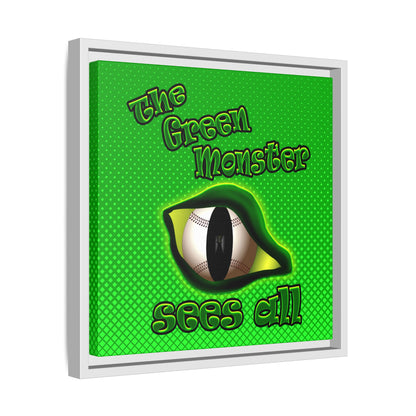 green monster - framed canvas art (logo green)