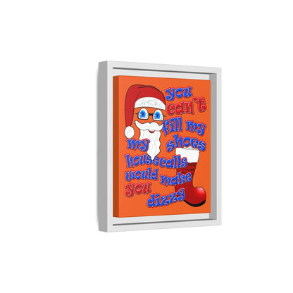santa's shoes - framed canvas art (orange)