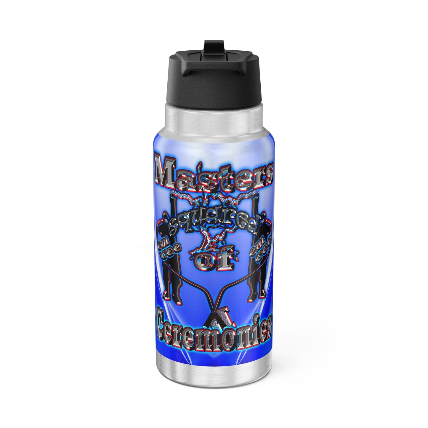em cee squared - Gator Tumbler, 32oz (blue-white wave)