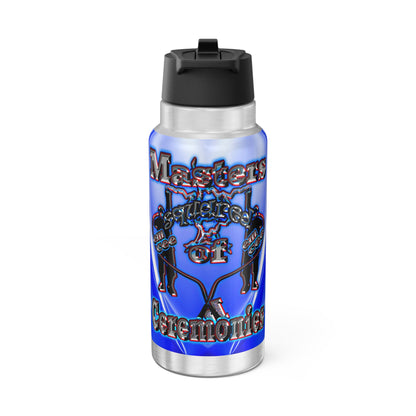 em cee squared - Gator Tumbler, 32oz (blue-white wave)