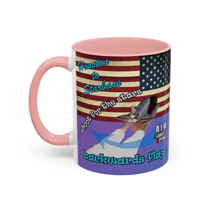 shoot for the stars - Accent Mug (light blue-purple wave)
