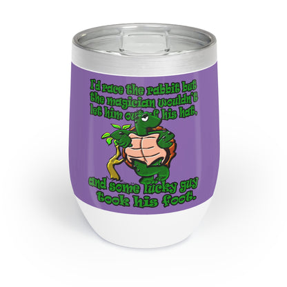 turtle race - Chill Wine Tumbler (light purple)