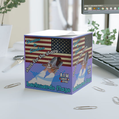 shoot for the stars - note cube (light blue-purple wave)