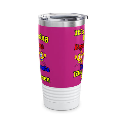 popping like popcorn - Ringneck Tumbler, 20oz (pink)
