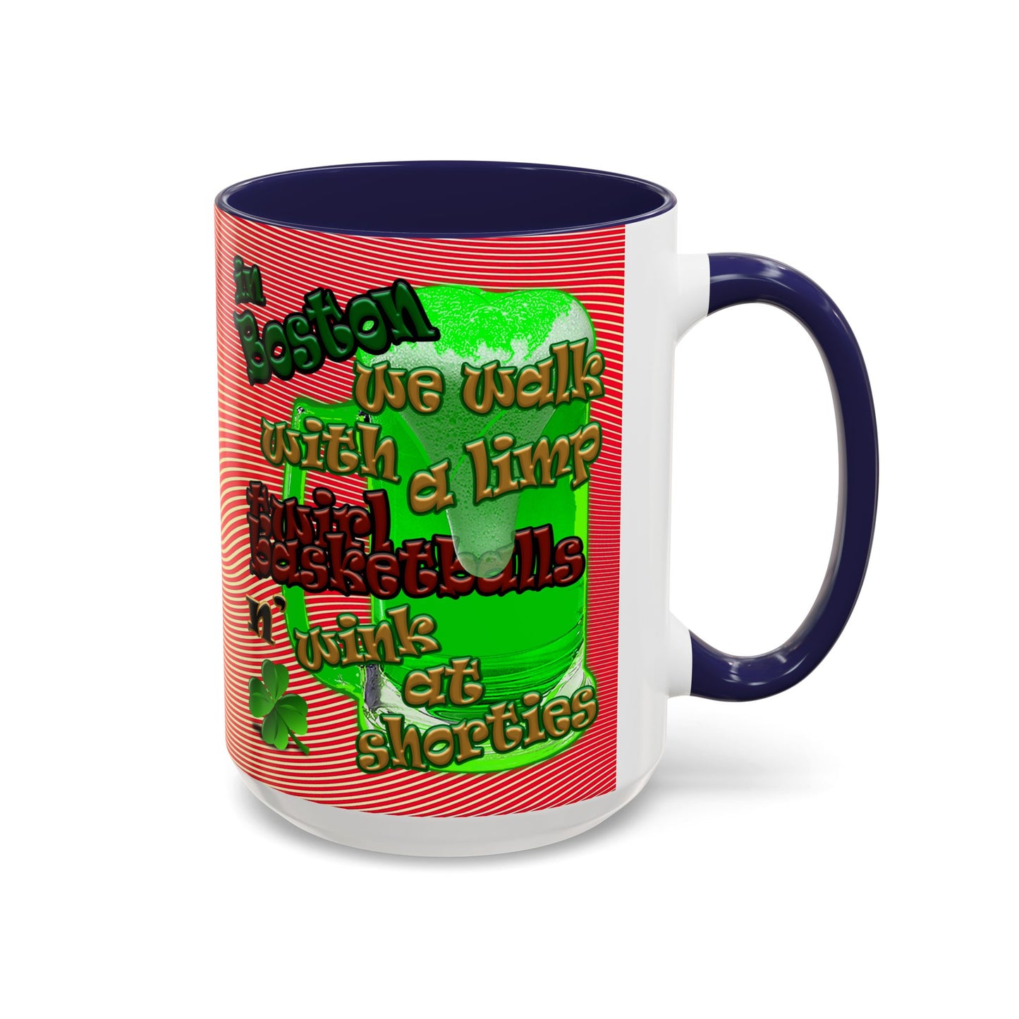 celtics logo - Accent Mug (yellow-orange wave)