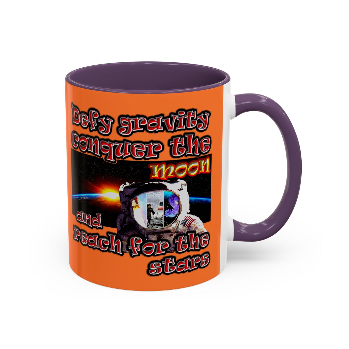 defy conquer reach - Accent Mug (crusta)