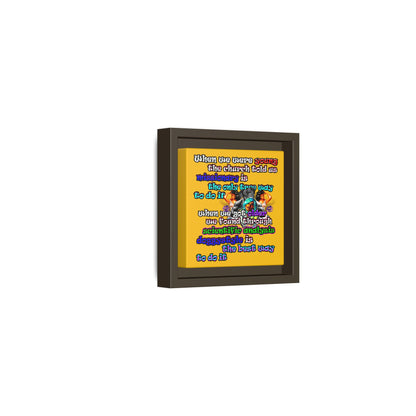 doggystyle - framed canvas art (yellow)