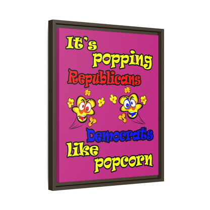 popping like popcorn - framed canvas art (pink)