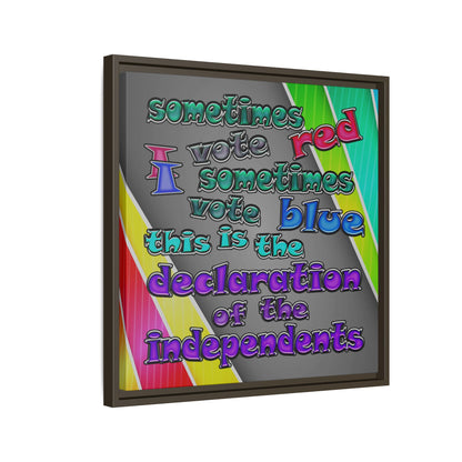declaration of the independents - framed canvas art (rainbow split)