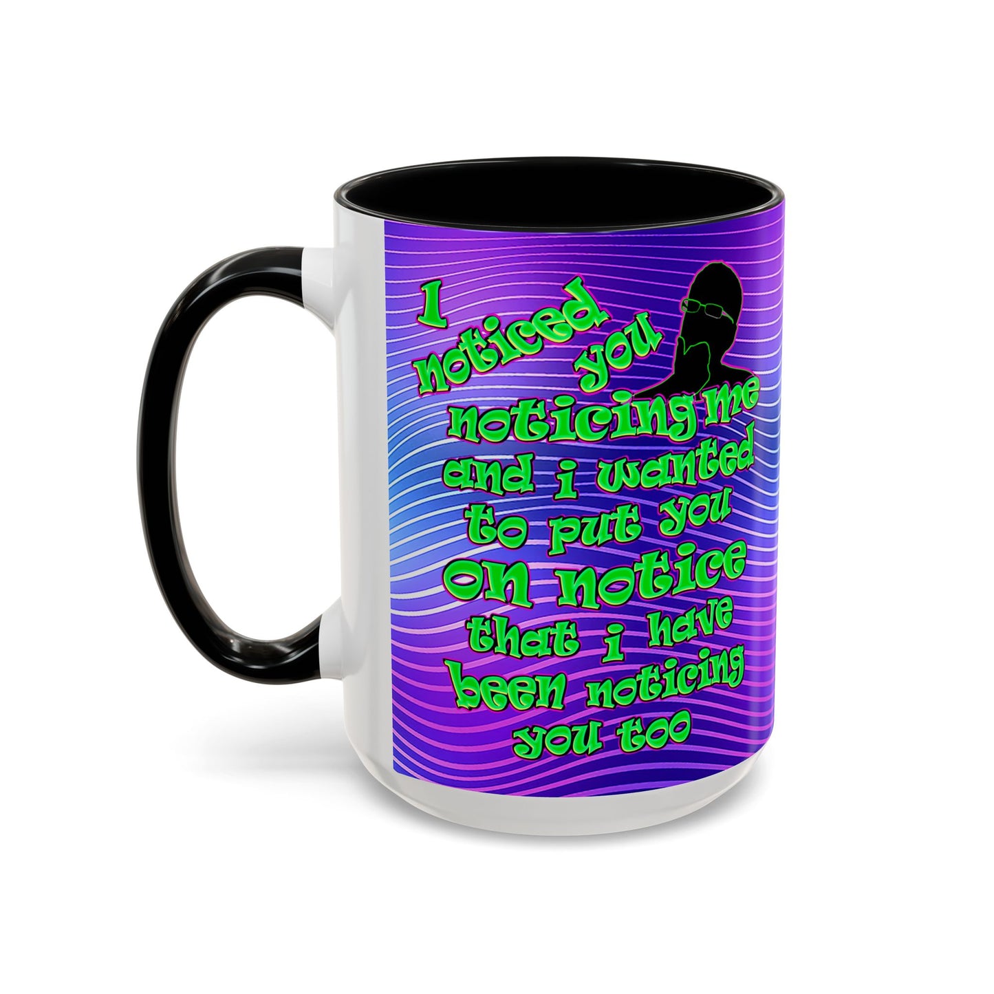 noticed you noticing - Accent Mug (purple wave)