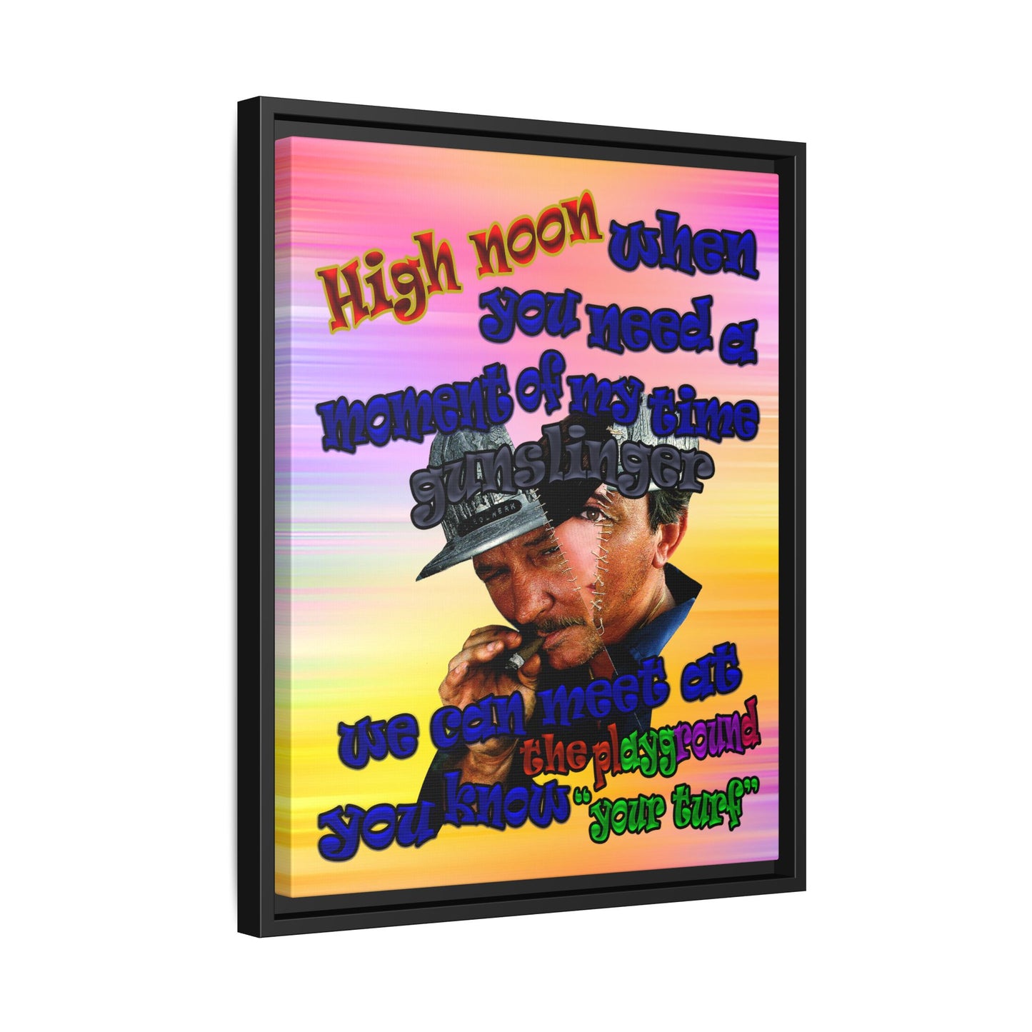 high noon - framed canvas art (color blur)