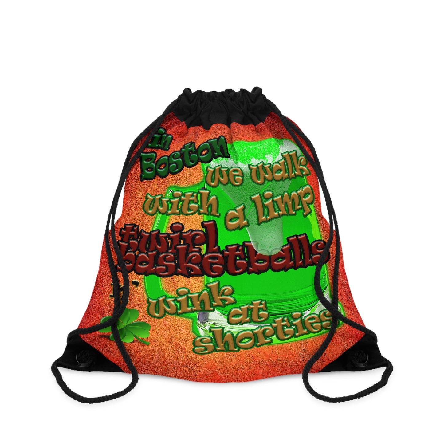 celtics logo - Drawstring Bag (burnt orange)