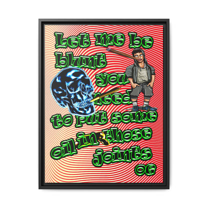 og - framed canvas art (yellow-orange wave)