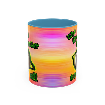 green monster - Accent Mug (color blur)