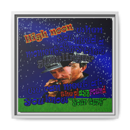high noon - framed canvas art ('snoops' background)