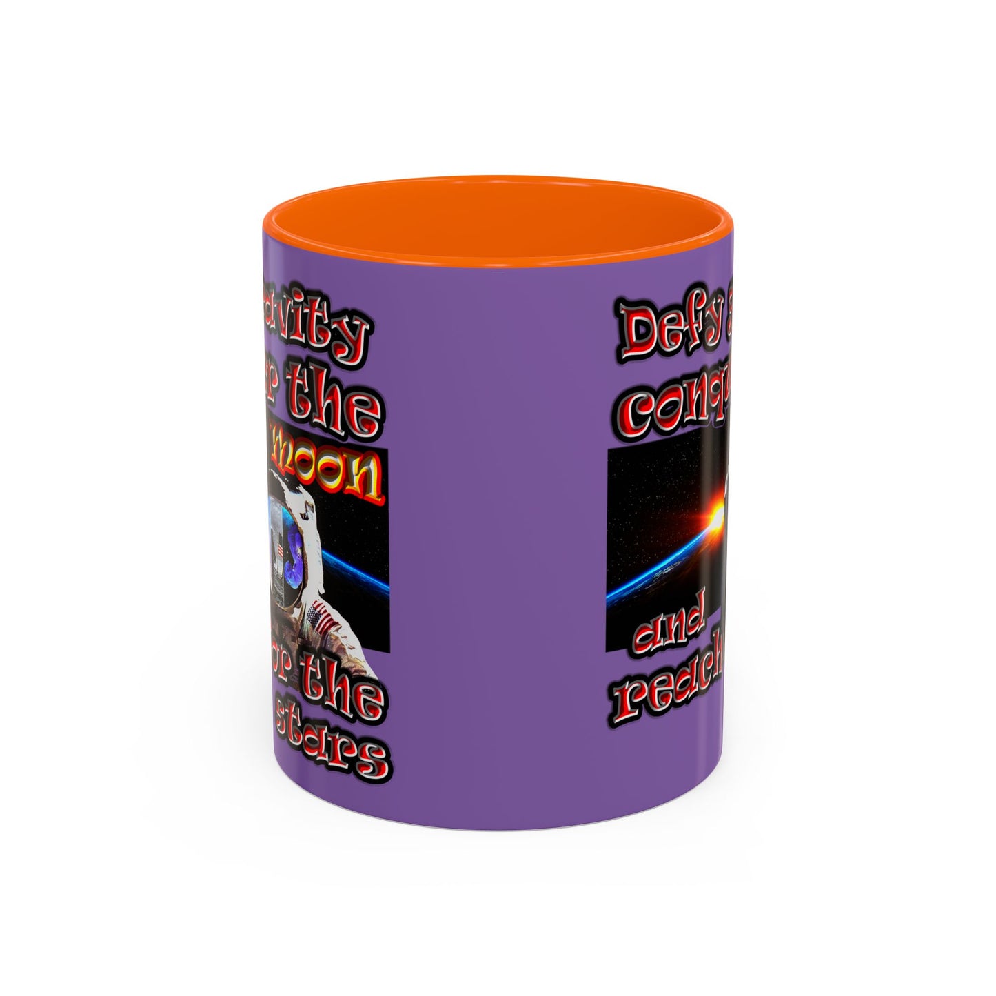defy conquer reach - Accent Mug (light purple)
