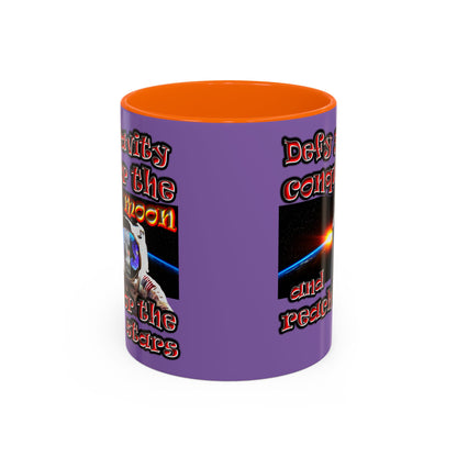 defy conquer reach - Accent Mug (light purple)