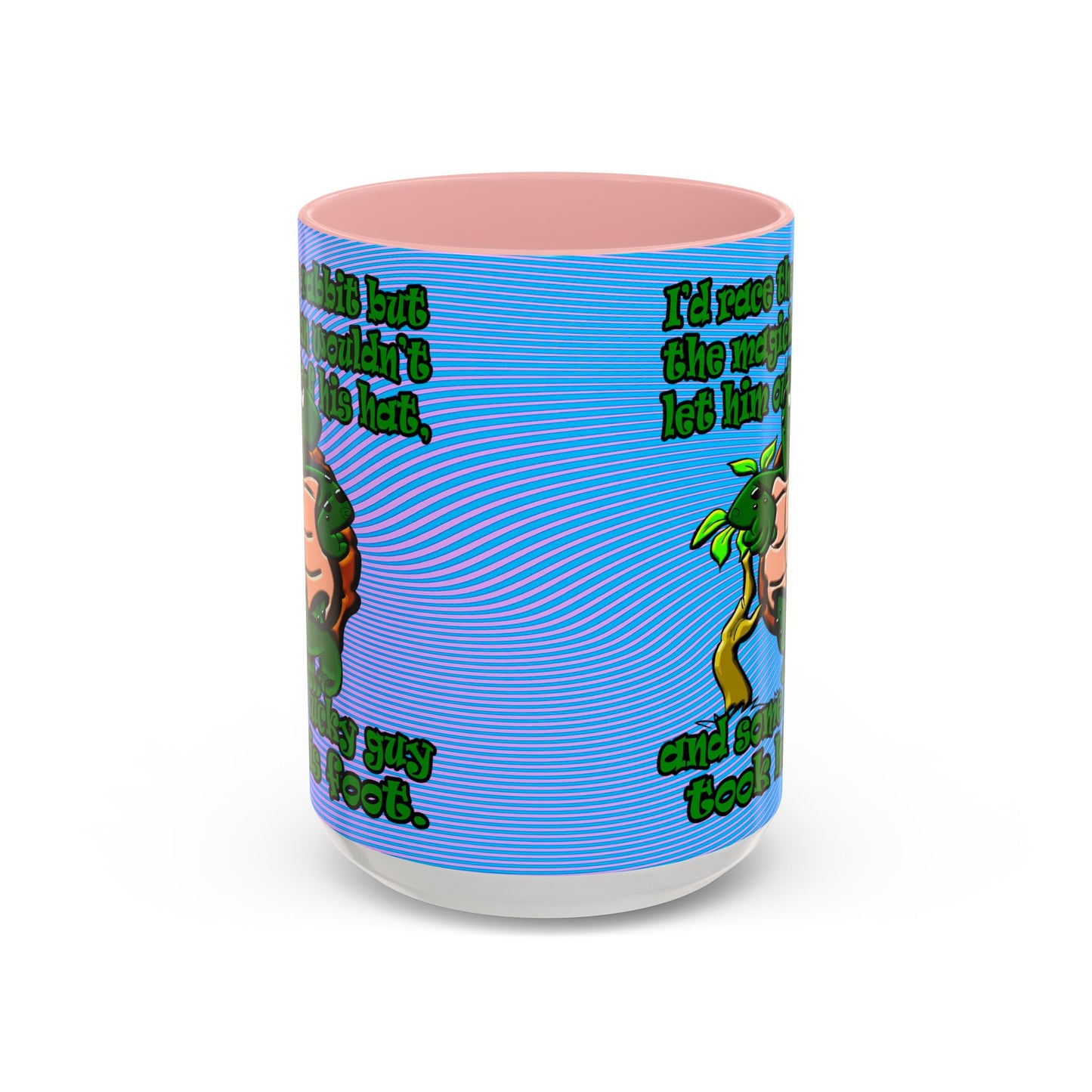 turtle race - Accent Mug (light blue-purple wave)