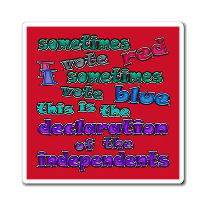 declaration of the independents - Magnets - (dark red)