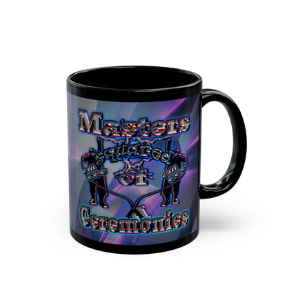 em cee squared - Black Mug (grey-pink wave)