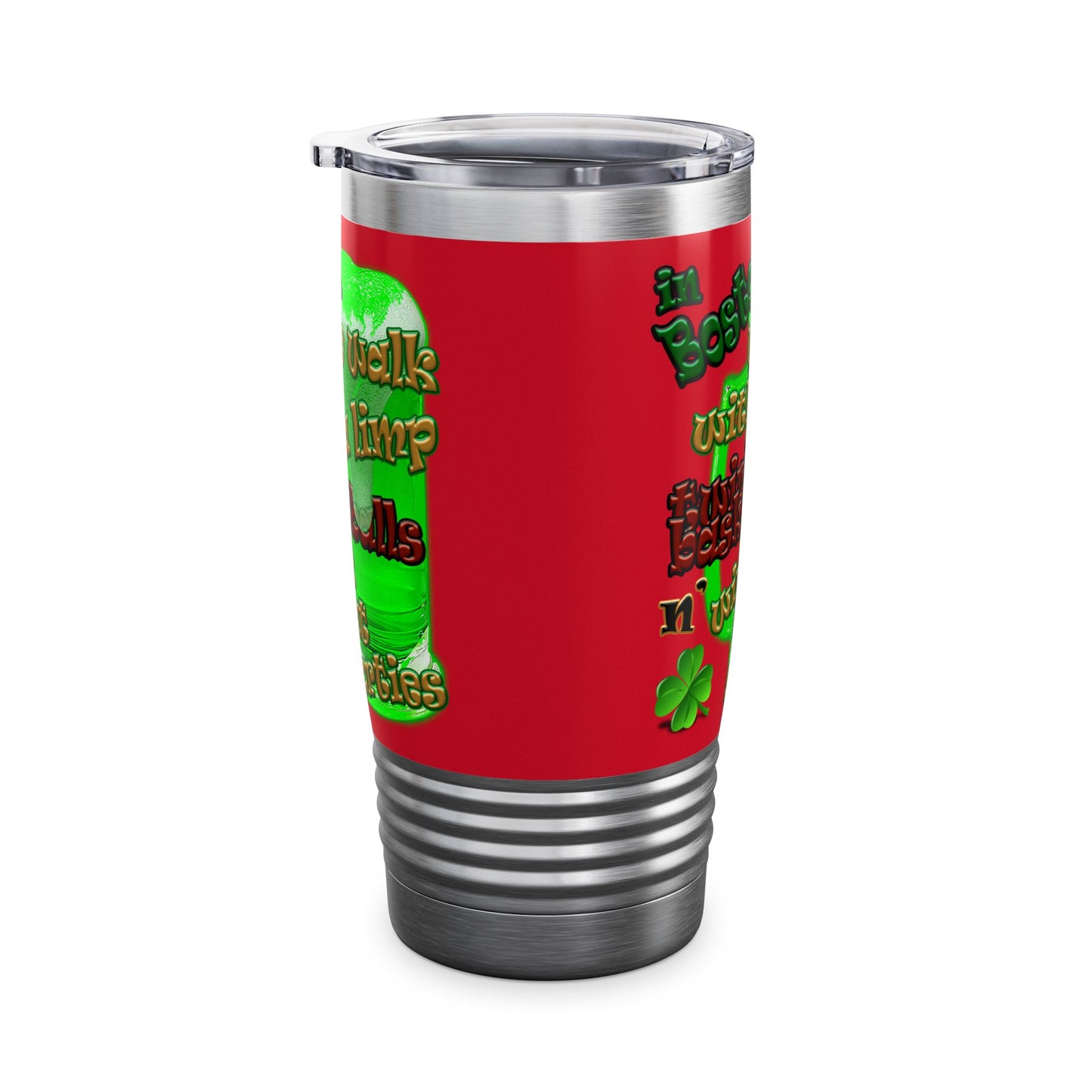 celtics logo - Ringneck Tumbler, 20oz (dark red)
