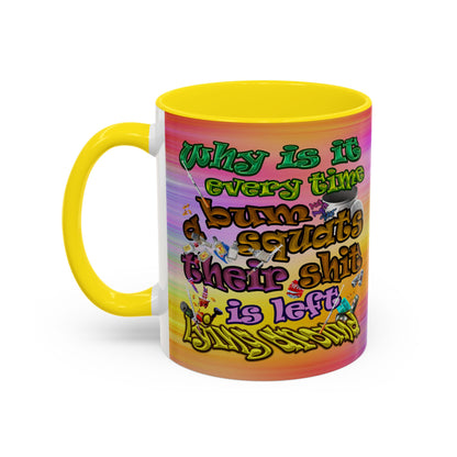 the bum's shit - Accent Mug (color blur)
