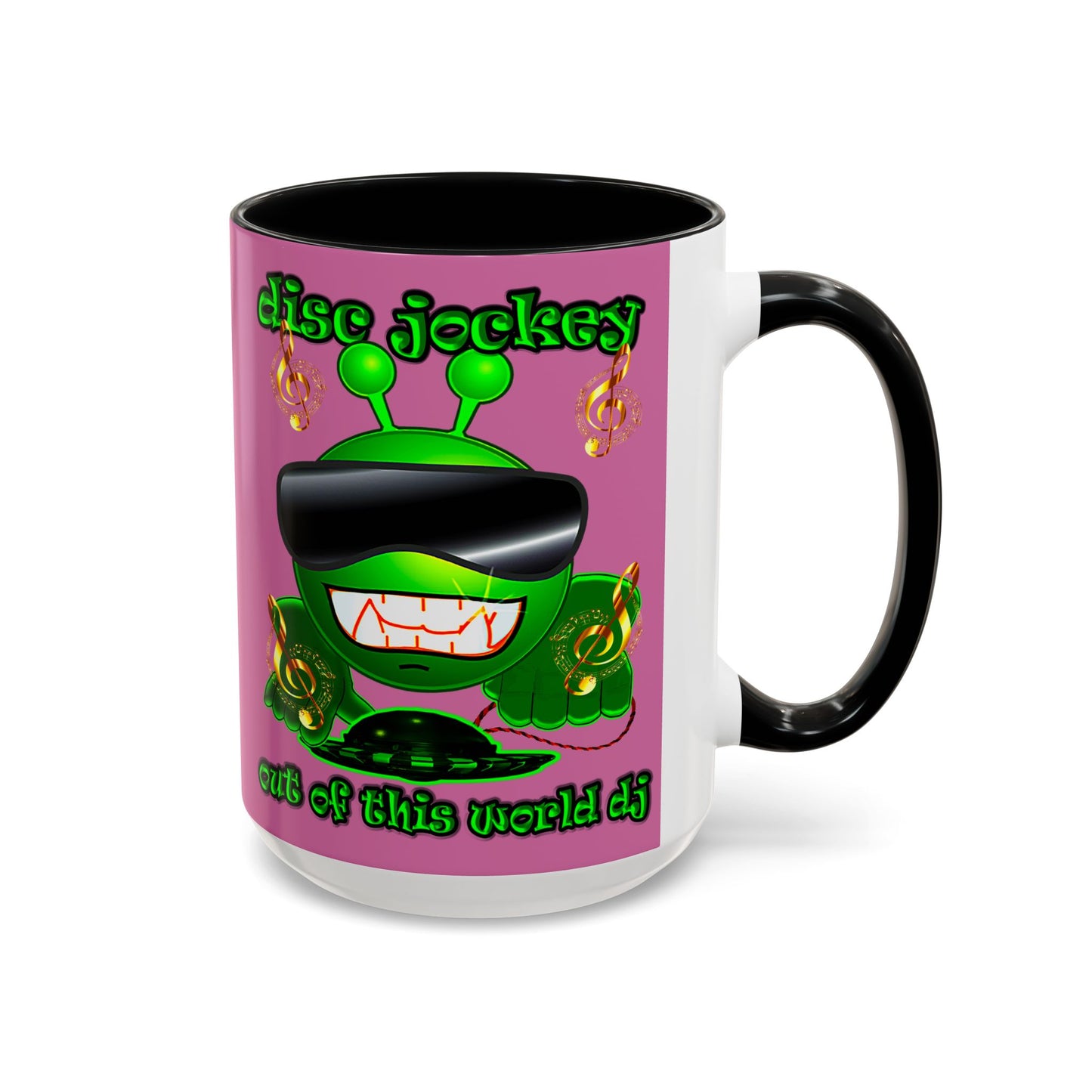 disc jockey - Accent Mug (light pink)