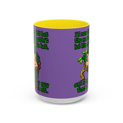 turtle race - Accent Mug (light purple)