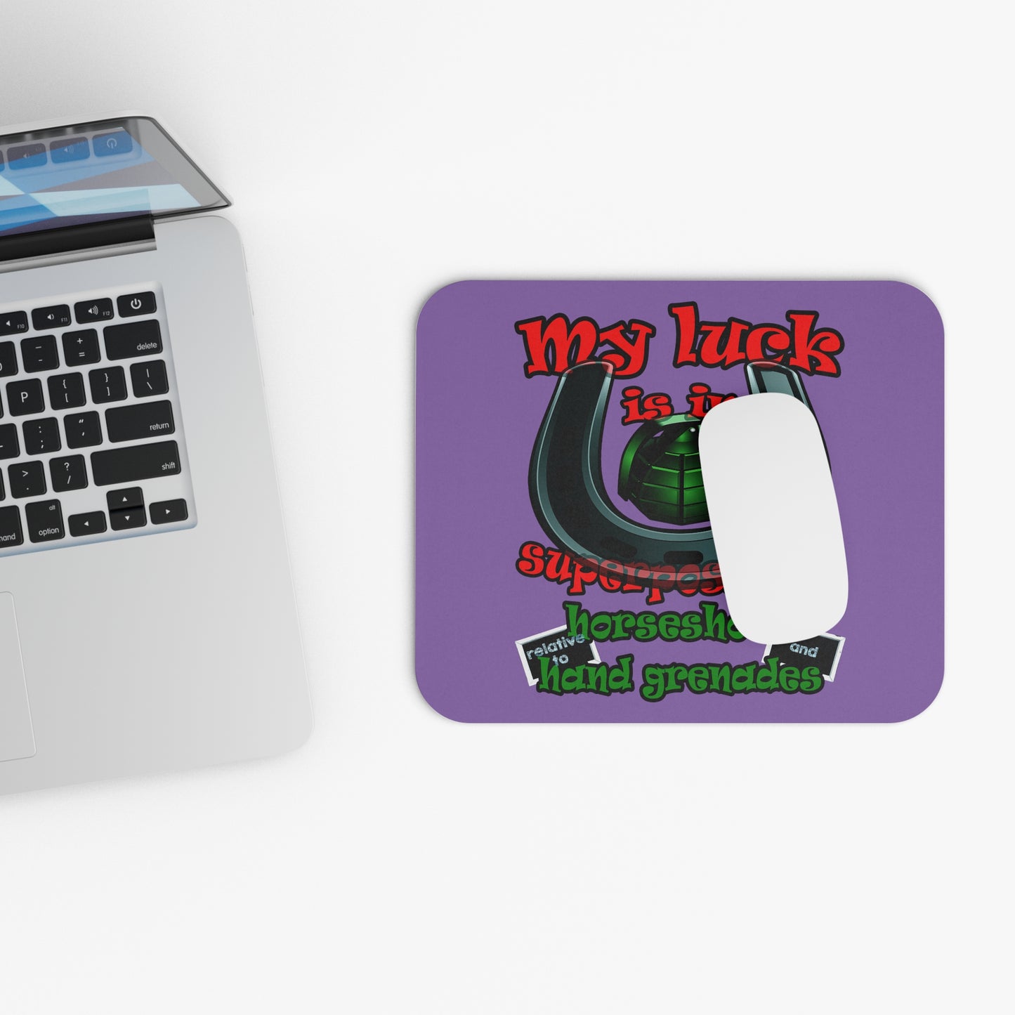 my luck - Mouse Pad (Rectangle) (light purple)
