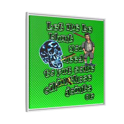 og - framed canvas art (logo green)